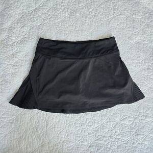 Lululemon Black Play Off The Pleats Mid-rise Skirt